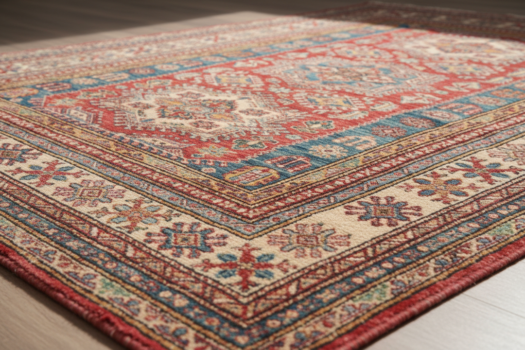 Antique Super Kazak Rug 5827 Close-up 1