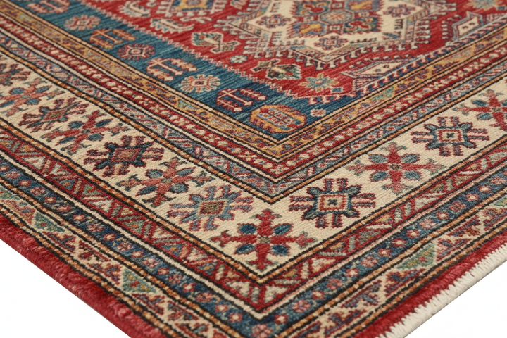 Antique Super Kazak Rug 5827 Close-up 2