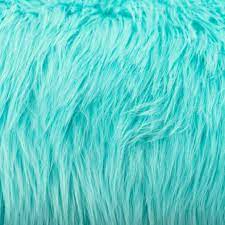 Aqua Fur Area Rug 4x6 ft
