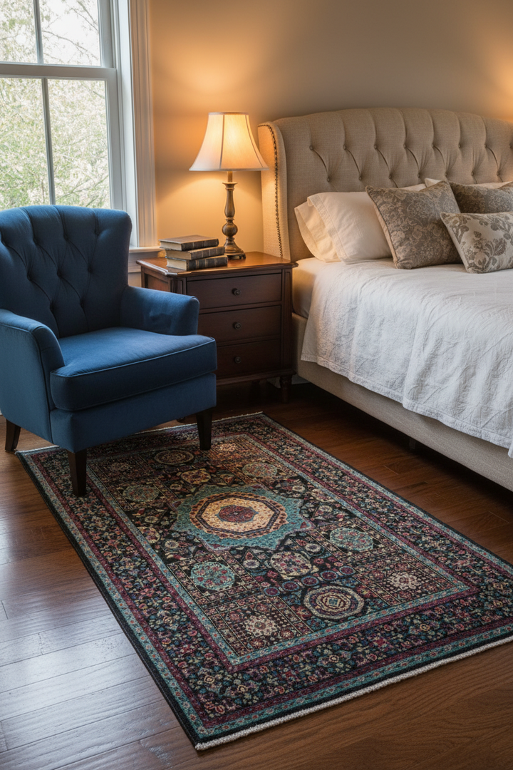 Traditional Handmade Mamluk Rug 3.11x5.11 FT