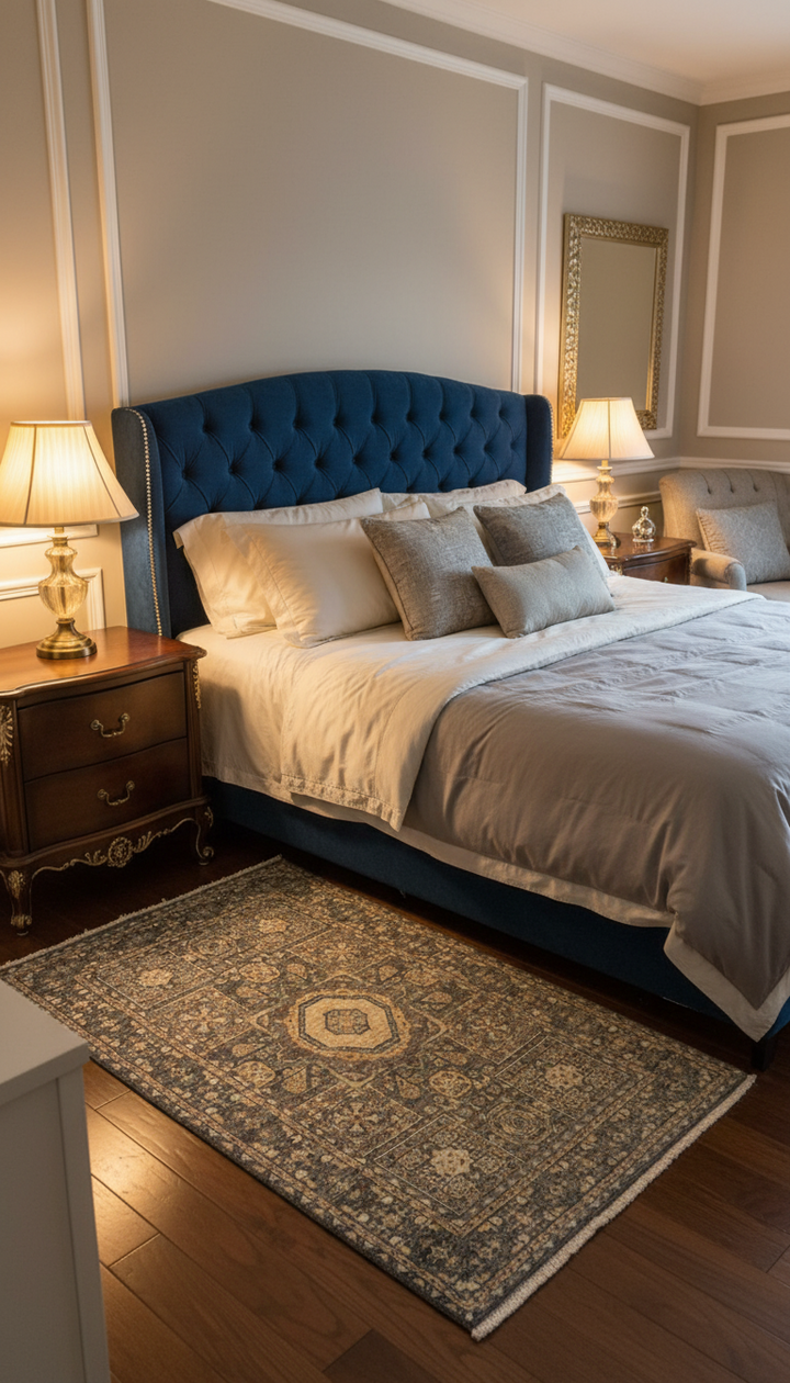 Light Grey Handmade Mamluk Rug 4.8x3.2 FT