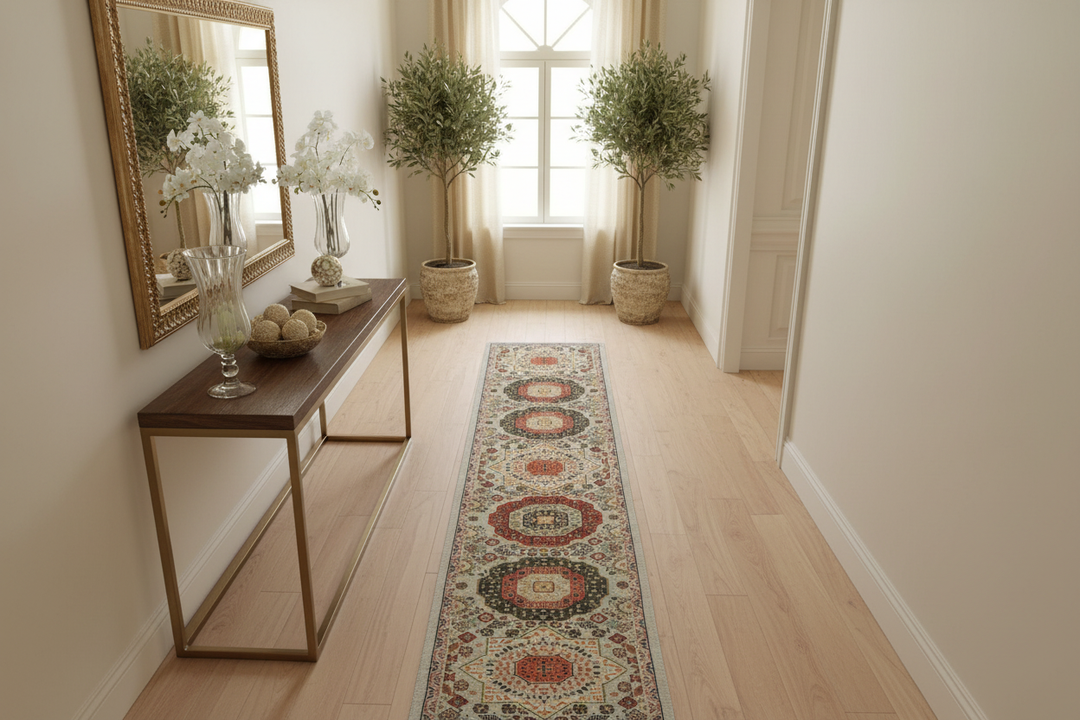 Beige Gold Handmade Mamluk Runner 7519 Lifestyle