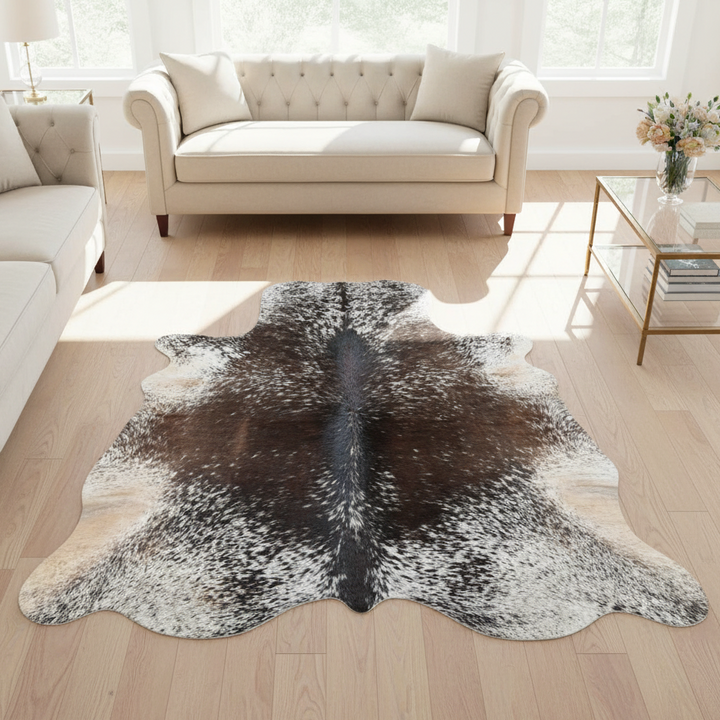 Tri-color Speckled Cow Hide 5.5x5.5 FT