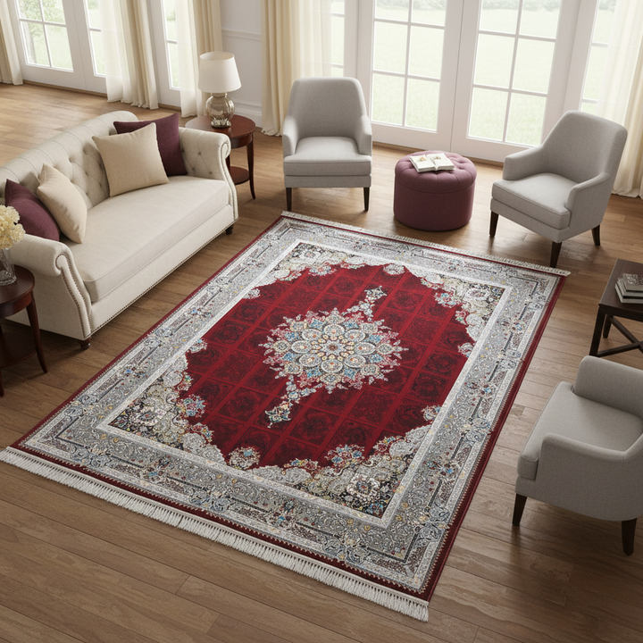 Maroon Turquoise Super Persian Rug 7x10 FT