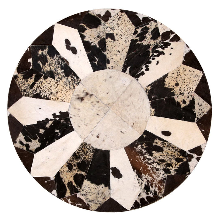 Patchwork Round Rug 3x3 FT