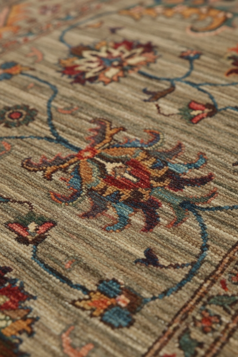 Khurjin Multi Handmade Rug 3.11x6.4 FT