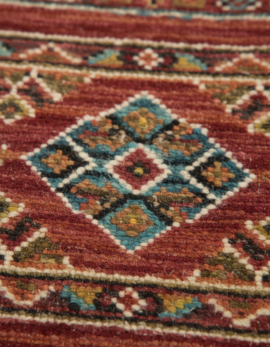 Khurjin Rust Handmade Rug 5.6X7.9 FT
