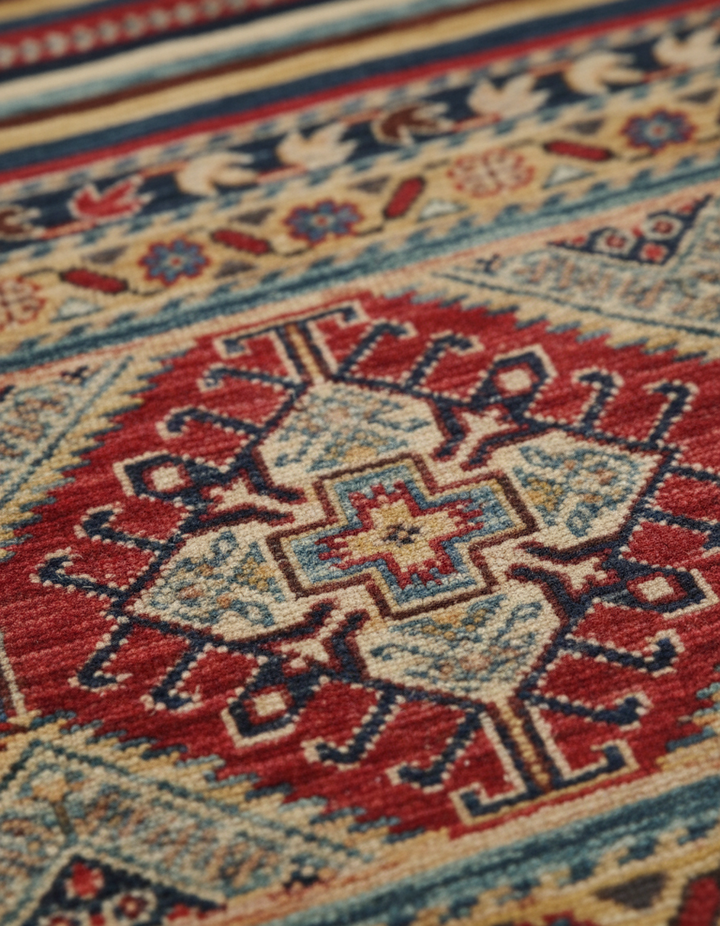 Khurjin Antique Handmade Rug 6.7X5 FT