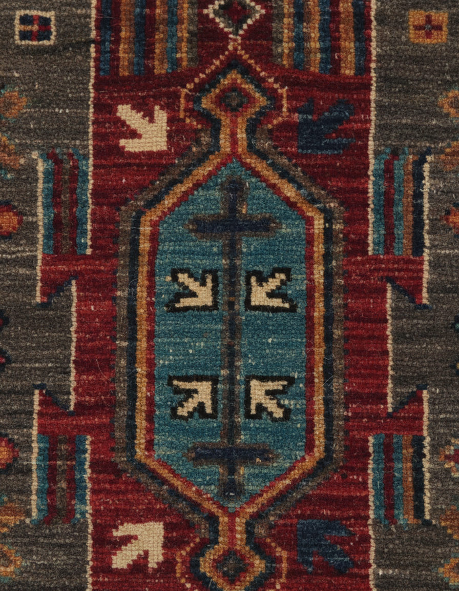 Khurjin Multi Handmade Rug 4.10x6.2 FT