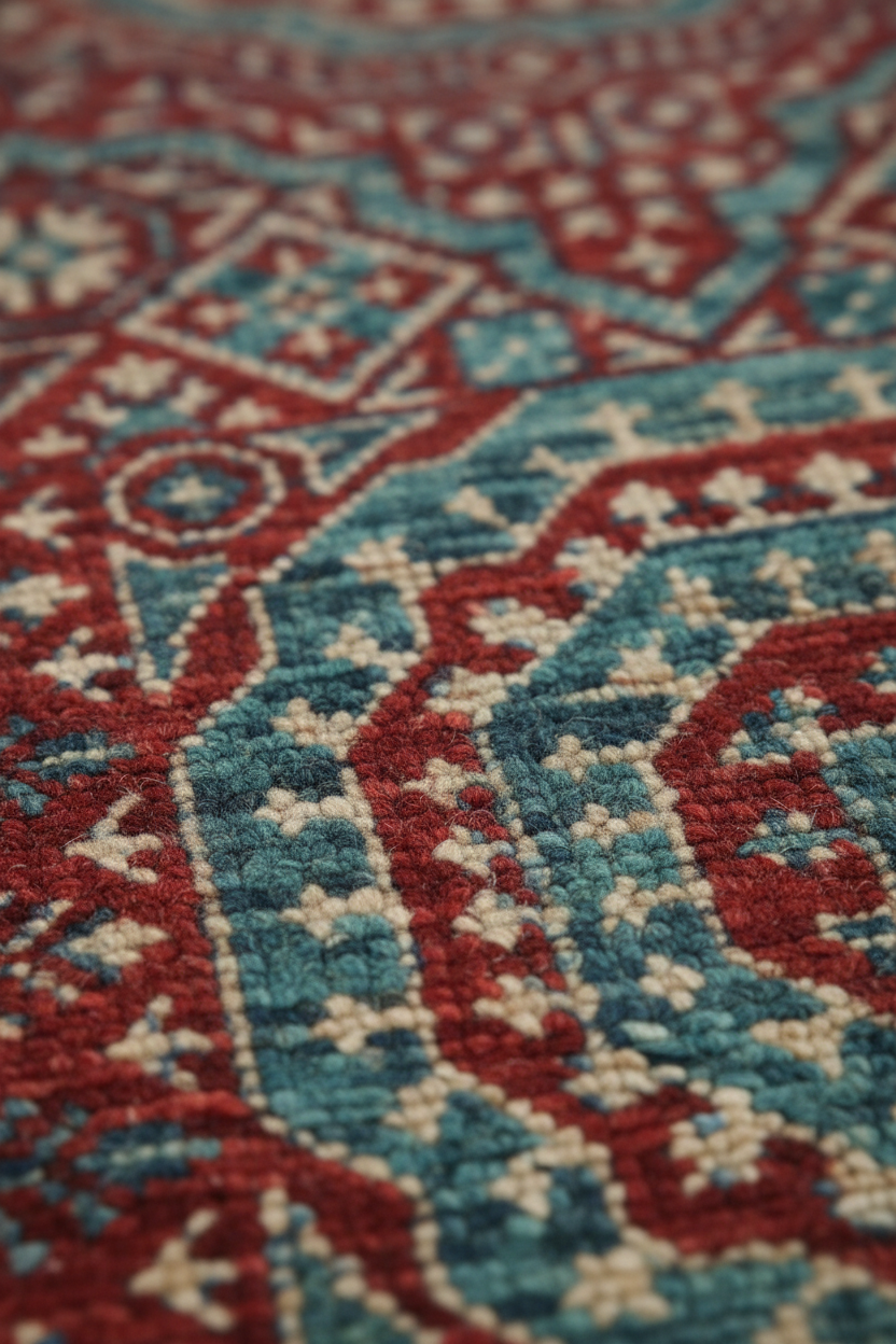 Rust Handmade Mamluk Rug 5.6x8.1 FT