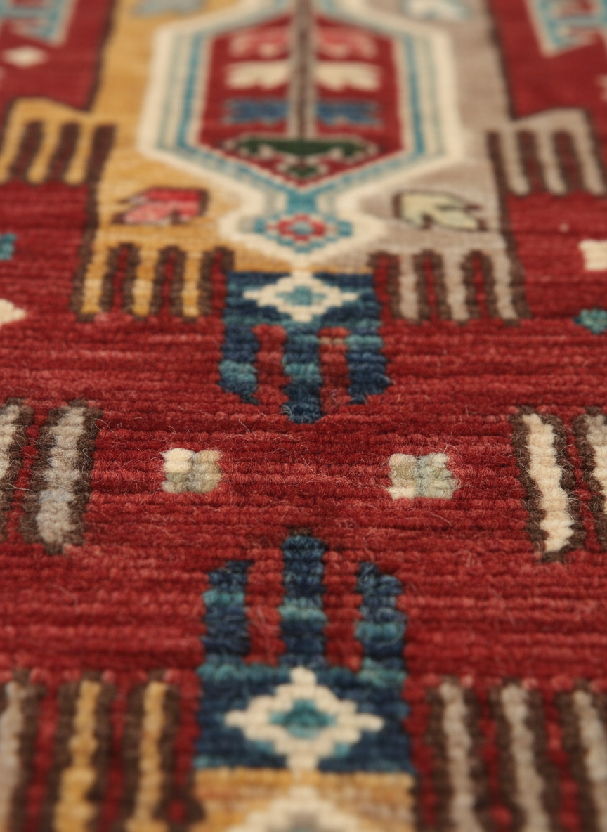 Khurjin Rust Handmade Rug 6.6X4.9 FT