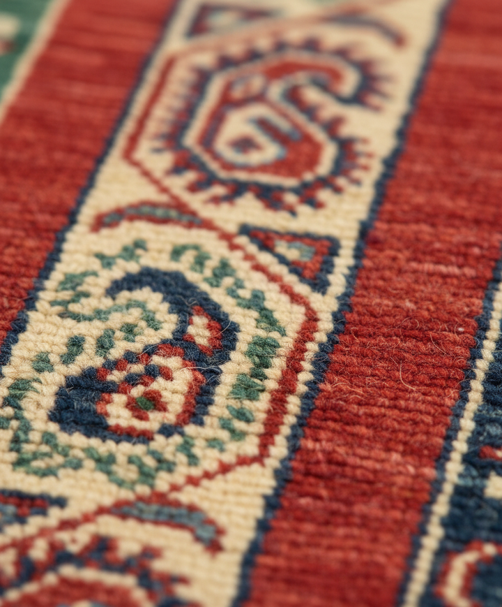 Khurjin Rust Handmade Rug 5X6.6 FT