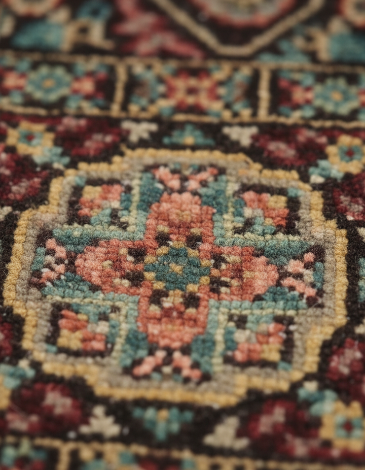 Antique Handmade Mamluk Rug 7.6x5.7 FT