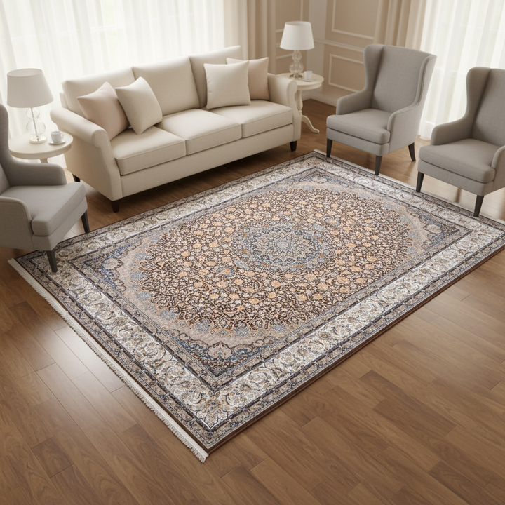 Cream Persian Khas Rug  5X8 ft