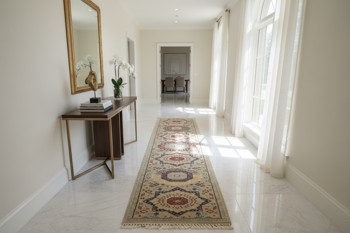 Golden Beige Handmade Mamluk Runner 1386 Lifestyle