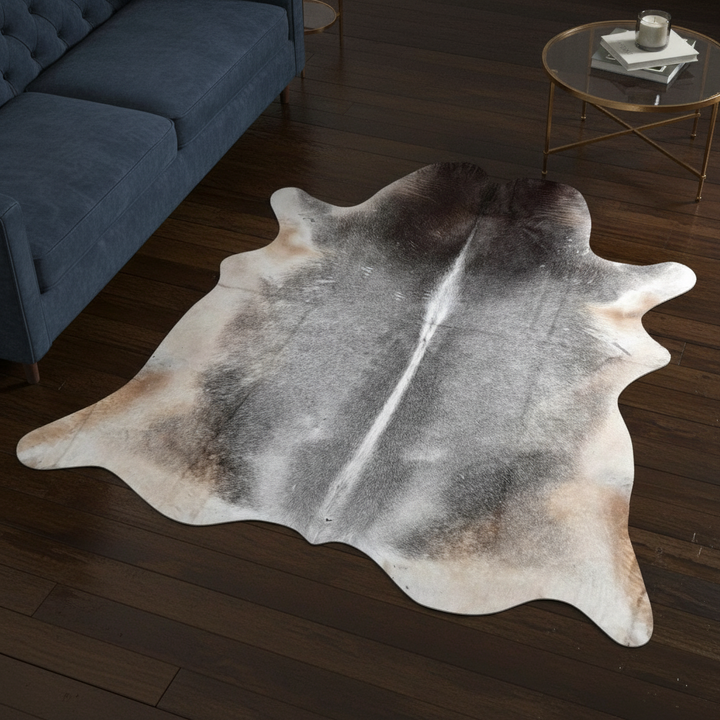 Grey Brindle Cow Hide 6x6 FT
