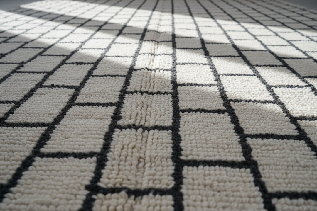 Grey Moroccan Handmade Rug 879 Close-up 2