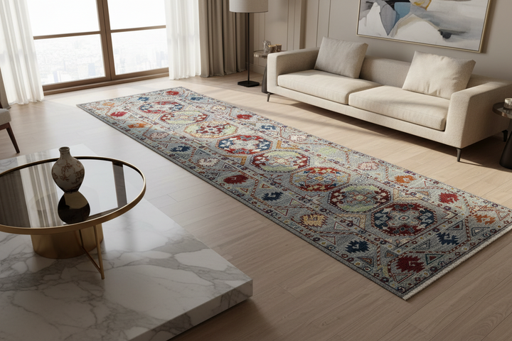 Khurjin Handmade Rug 13.7X2.5 FT