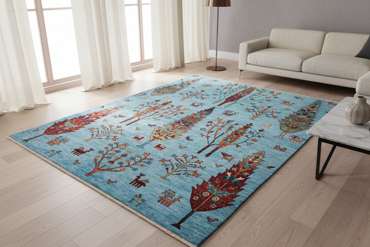 Khurjin Handmade Rug 5.1X6.5 FT