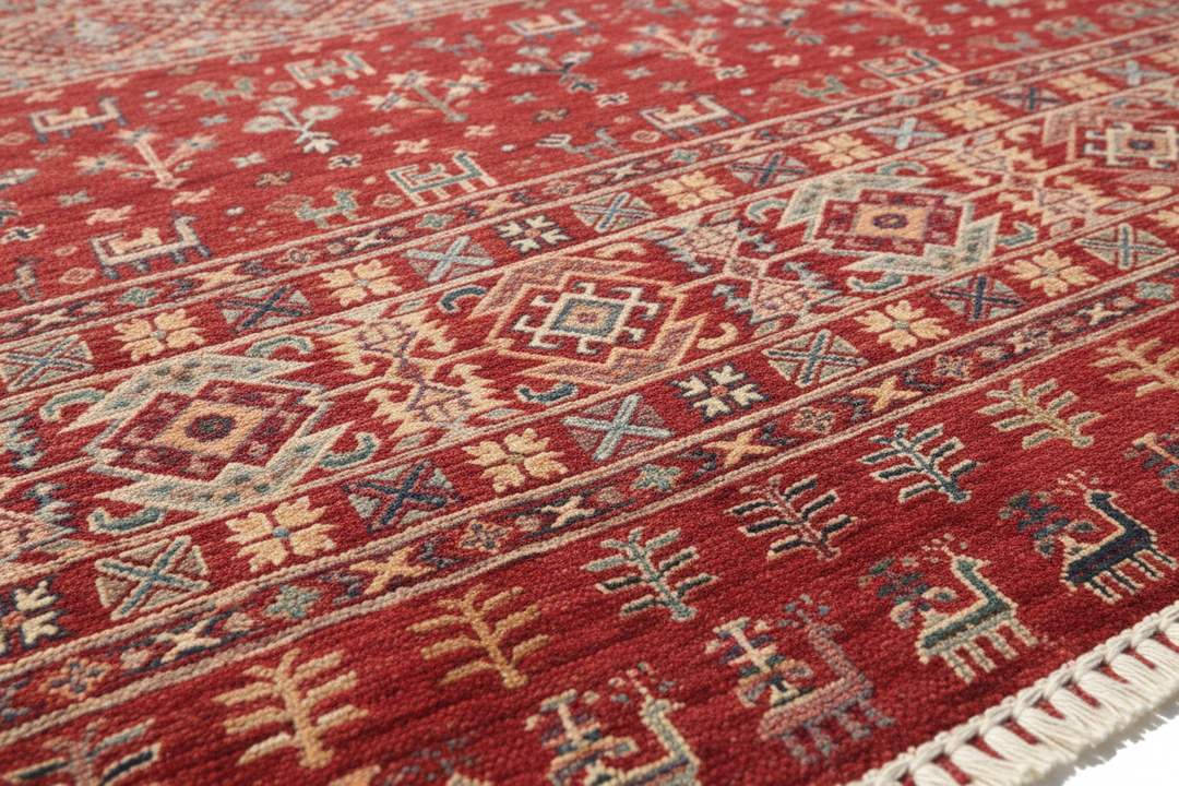 Khurjin Rust Rug 1072 Close-up 1