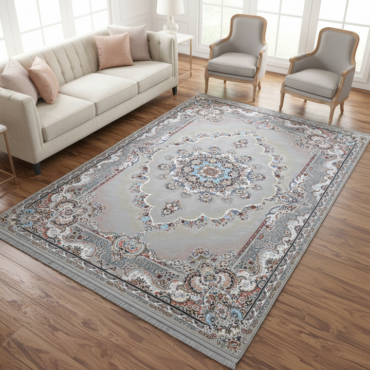 Metallic Grey Super Persian Rug 7x10 FT