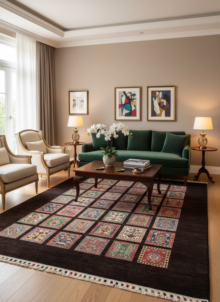 Khurjin Rust Handmade Rug 5.8X8.4 FT