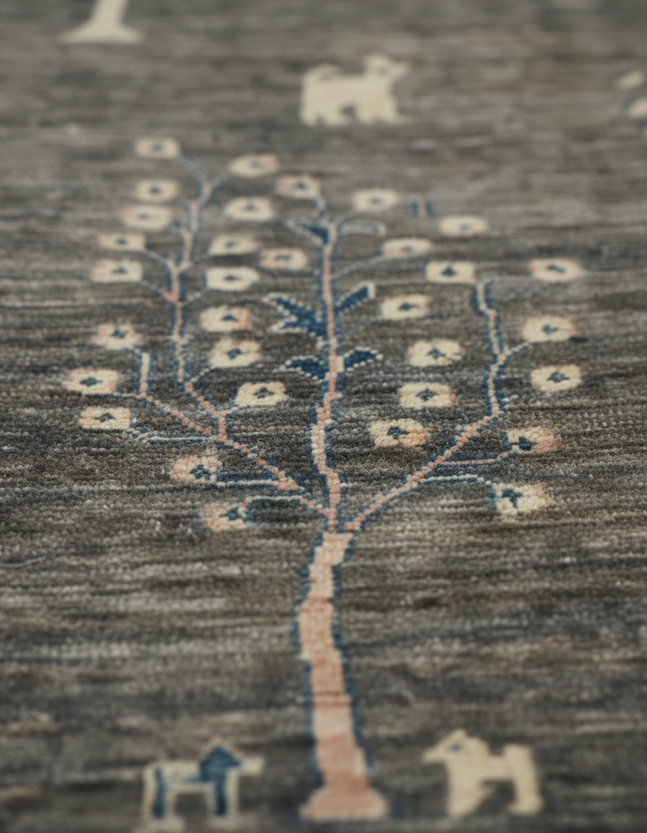 Khurjin Antique Handmade Rug 4.8X6.4 FT