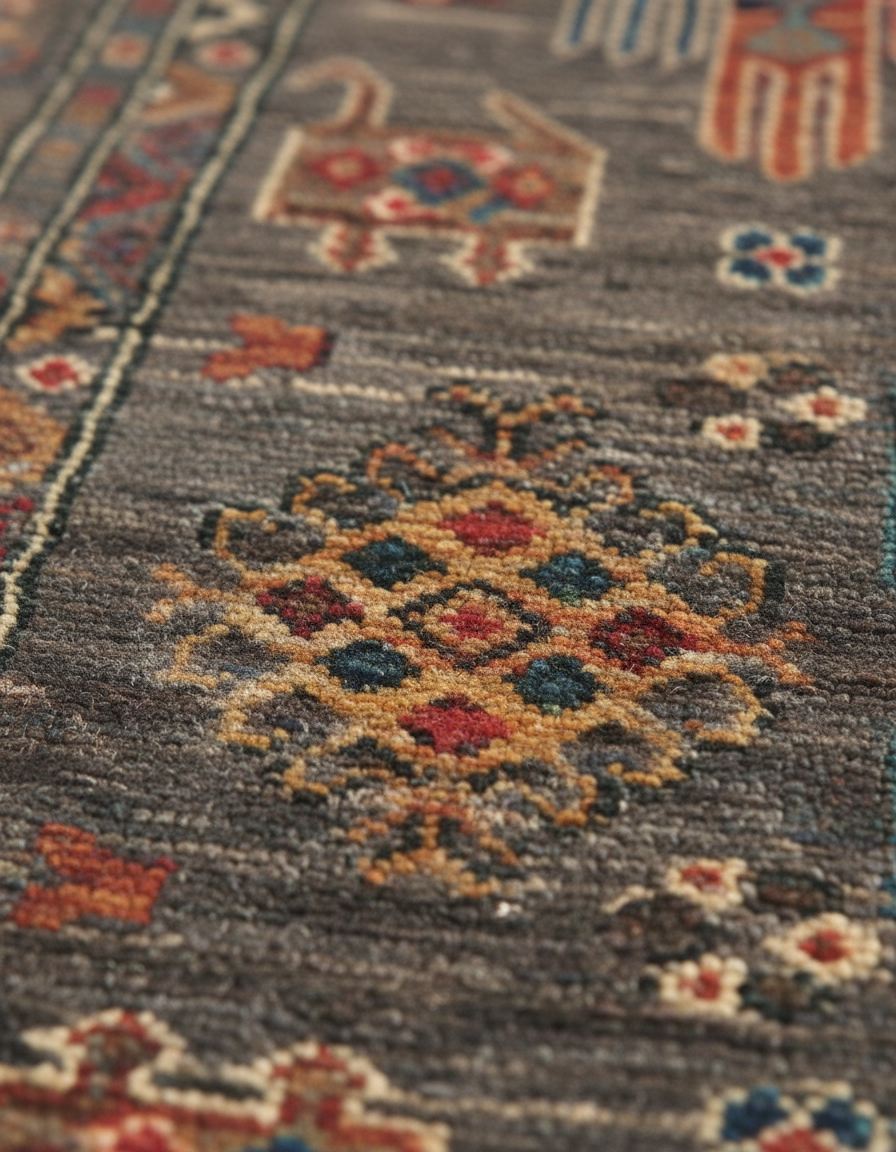 Khurjin Multi Handmade Rug 4.10x6.2 FT