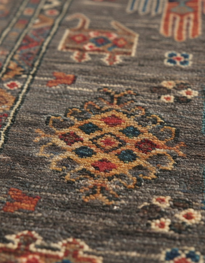 Khurjin Multi Handmade Rug 4.10x6.2 FT