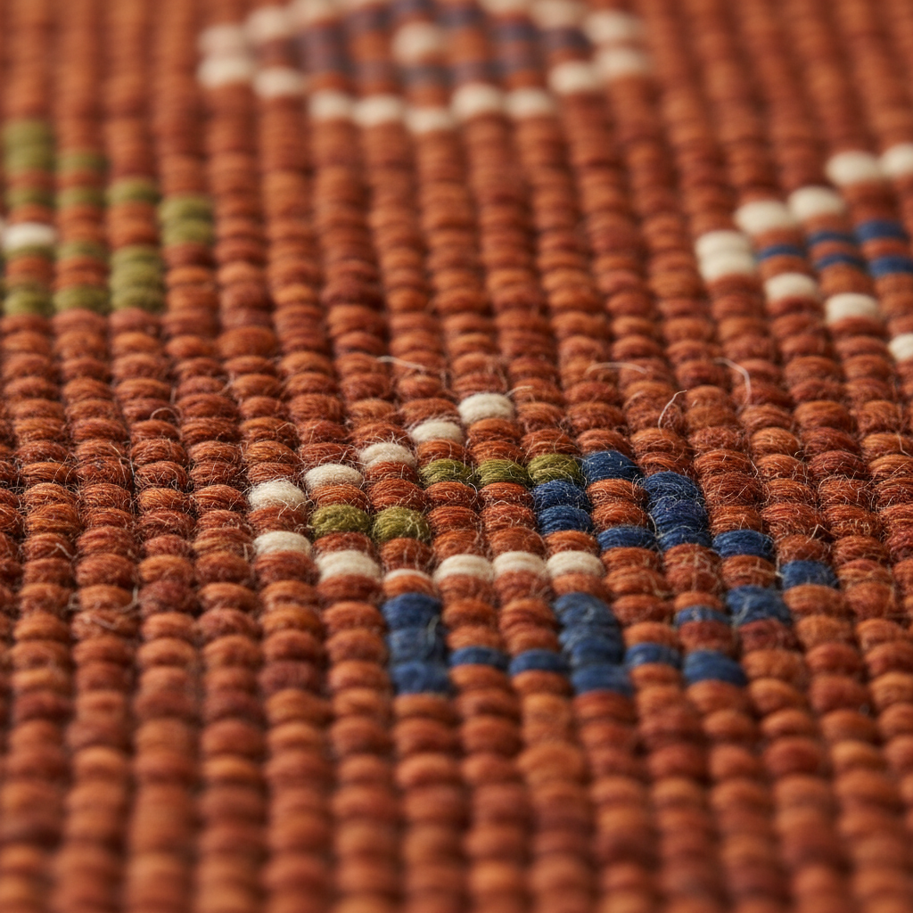 Khurjin Rust Handmade Rug 5.8X8.4 FT