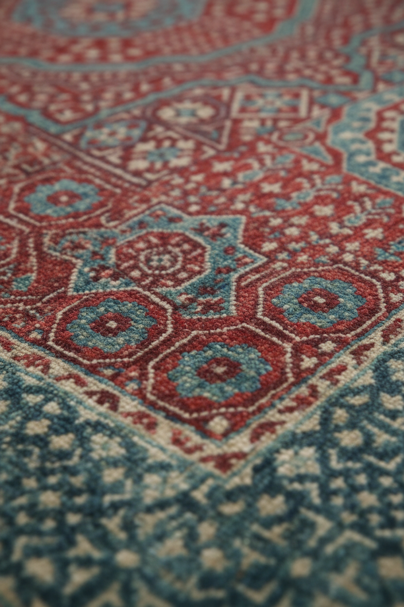 Rust Handmade Mamluk Rug 5.6x8.1 FT