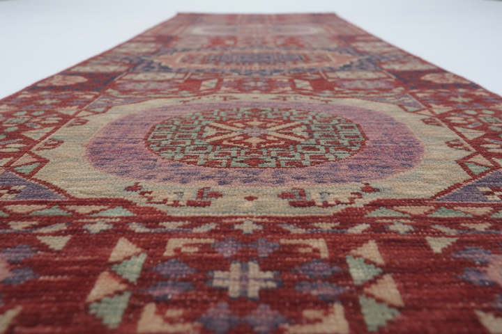 Multi Handmade Mamluk Runner 5053 Close-up 1