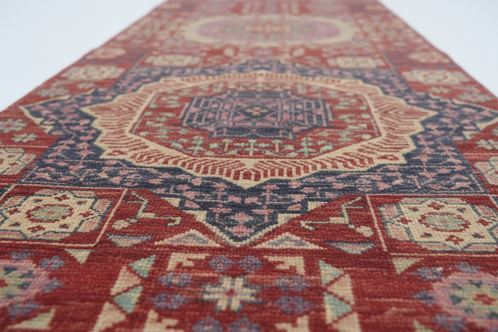 Multi Handmade Mamluk Runner 5053 Close-up 2