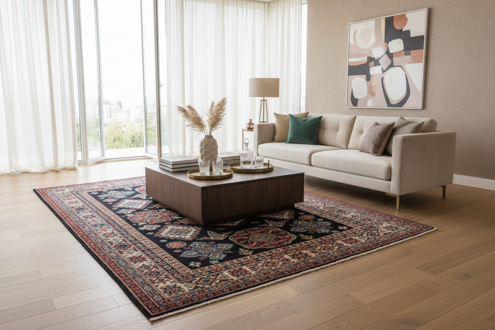 Multi Rust Super Kazak Rug 2833 Lifestyle