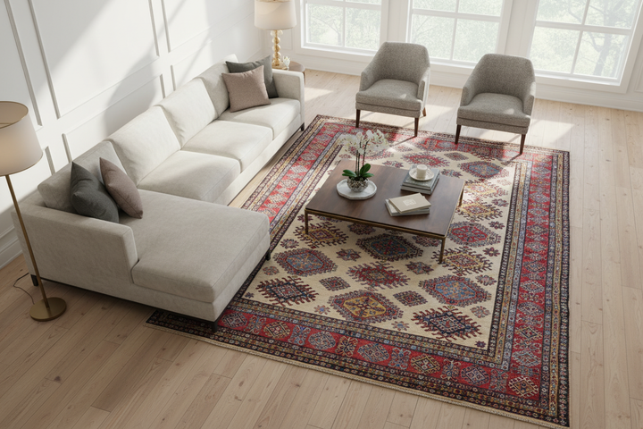 Multi Super Kazak Rug 3536 Lifestyle