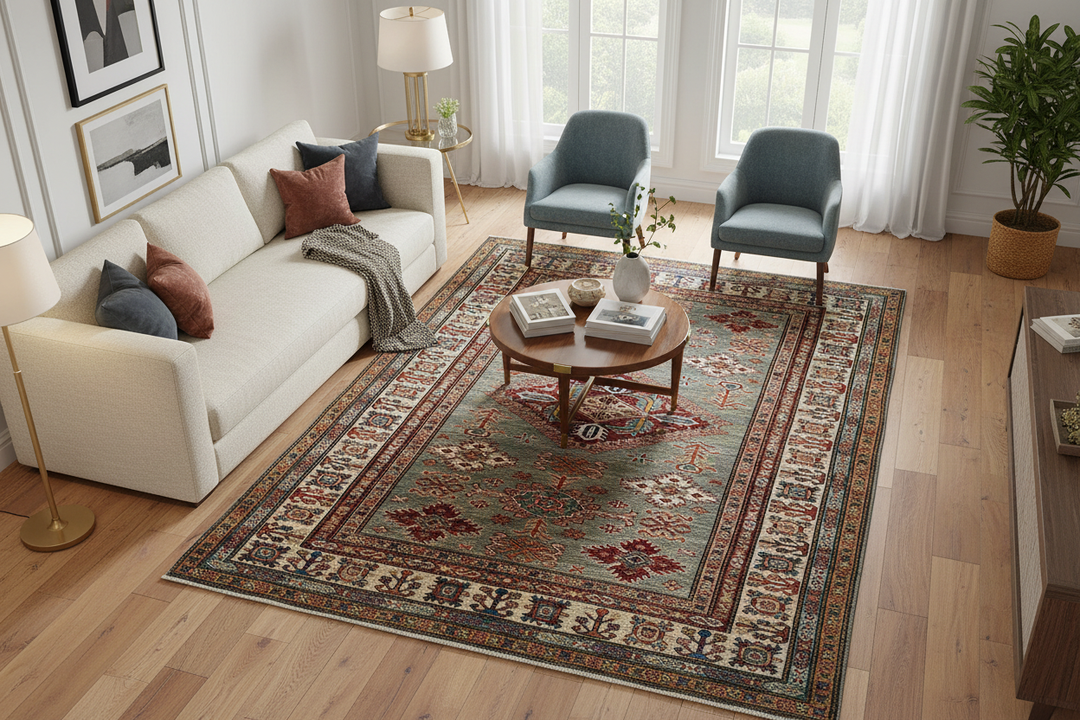 Multi Super Kazak Rug 4011 Lifestyle