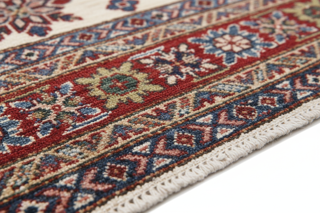 Multi Super Kazak Rug 7038 Close-up 1