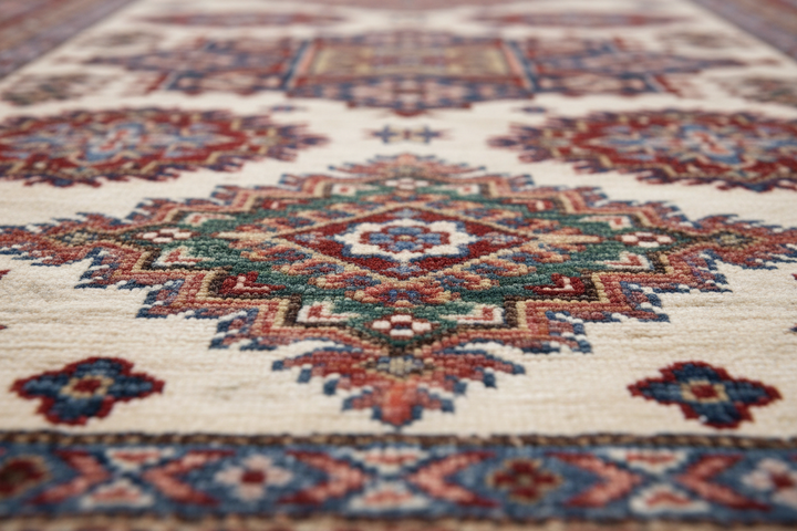 Multi Super Kazak Rug 7038 Close-up 2