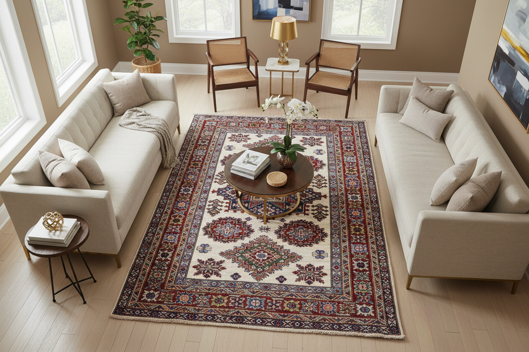 Multi Super Kazak Rug 7038 Lifestyle