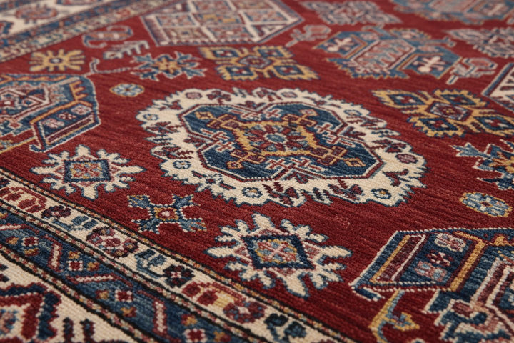 Rich Rust Super Kazak Rug 2480 Close-up 2