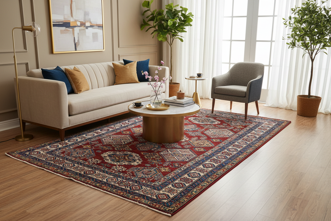 Rich Rust Super Kazak Rug 2480 Lifestyle