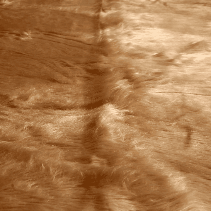 Beige Gold Round Fur 4X4 FT