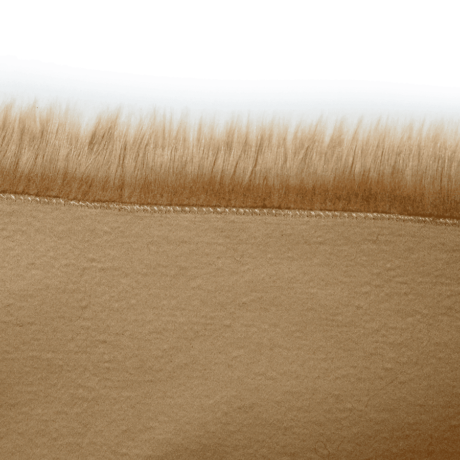 Beige Gold Round Fur 4X4 FT