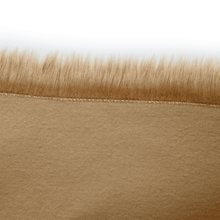 Beige Gold Round Fur 4X4 FT