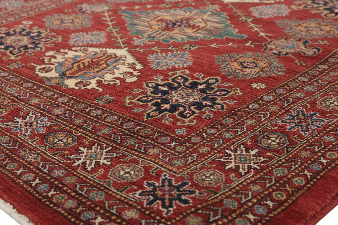 Rust Super Kazak Rug 2390 Close-up 1