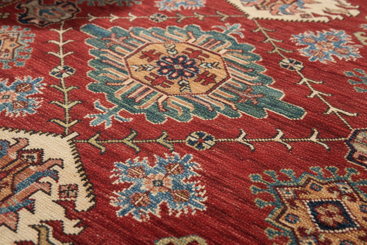 Rust Super Kazak Rug 2390 Close-up 2