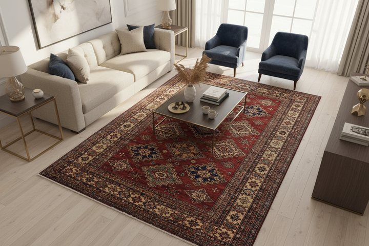 Rust Super Kazak Rug 2752 Lifestyle