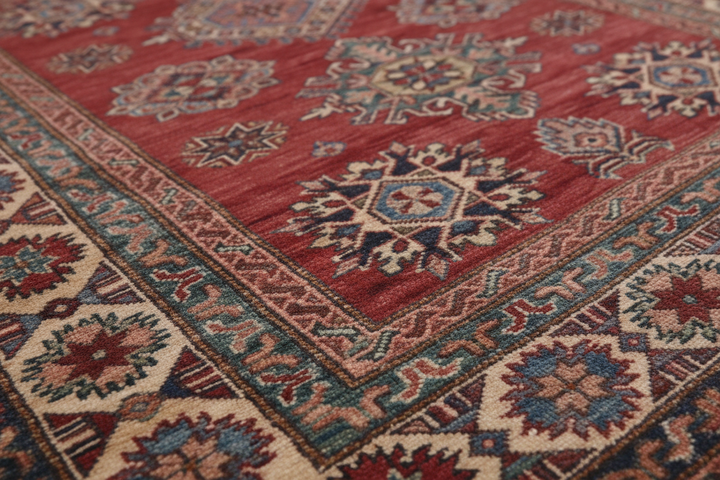 Rust Super Kazak Rug 7053 Close-up 2
