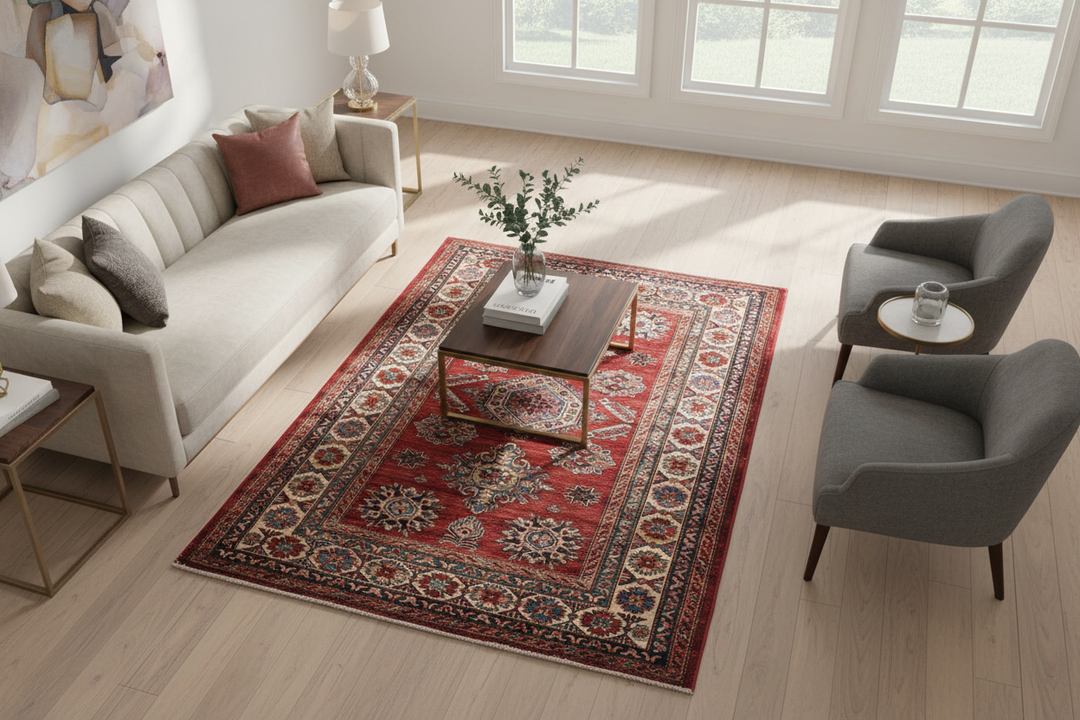 Rust Super Kazak Rug 7053 Lifestyle