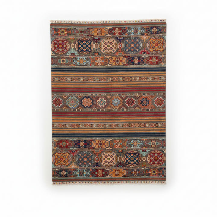 Khurjin Multi Handmade Rug 5x7 FT